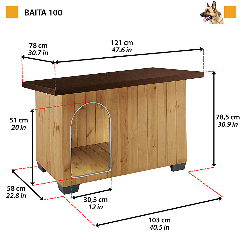 BAITA 100 Cuccia in legno di pino nordico certificato FSC™ per cani (Copia)